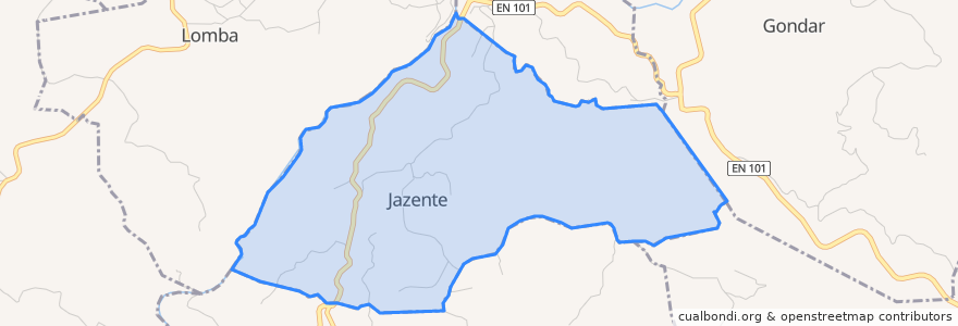 Mapa de ubicacion de Jazente.