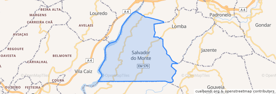 Mapa de ubicacion de Salvador do Monte.