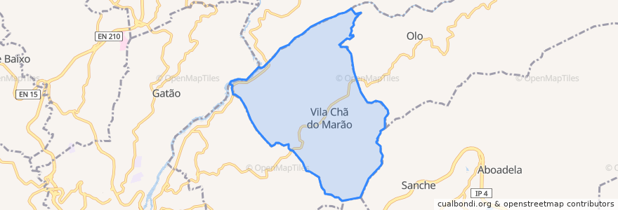 Mapa de ubicacion de Vila Chã do Marão.