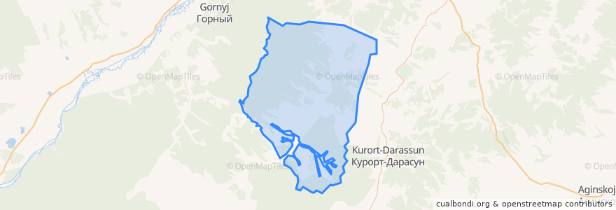 Mapa de ubicacion de Оленгуйское сельское поселение.