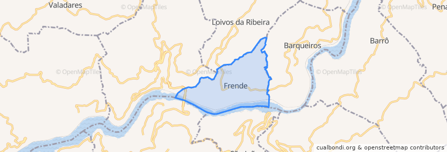 Mapa de ubicacion de Frende.