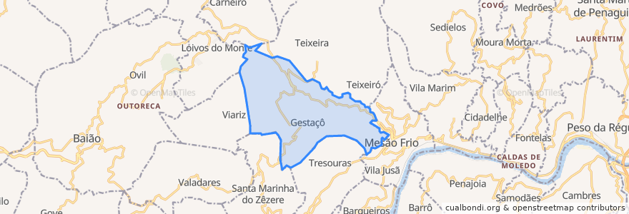 Mapa de ubicacion de Gestaçô.