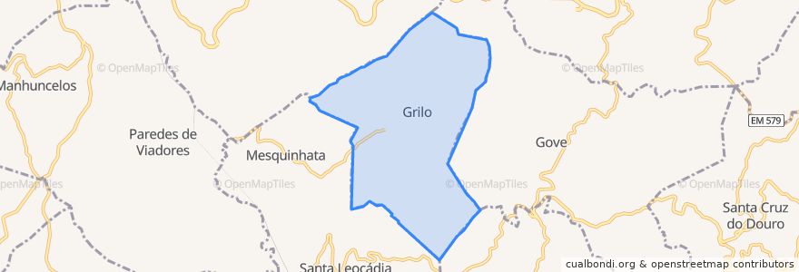 Mapa de ubicacion de Grilo.