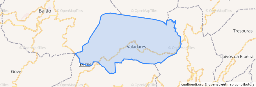 Mapa de ubicacion de Valadares.