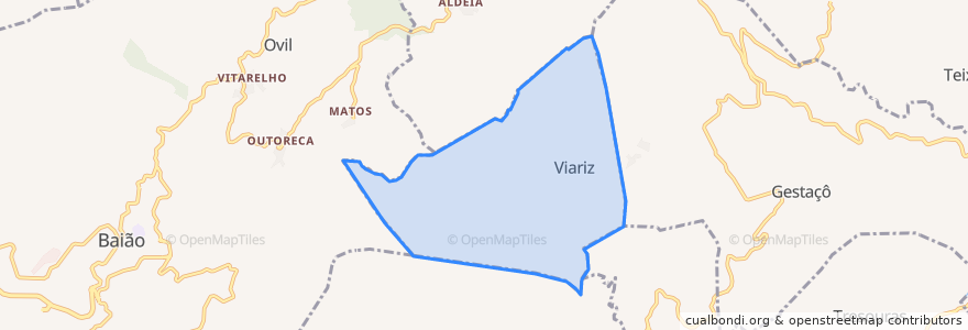 Mapa de ubicacion de Viariz.