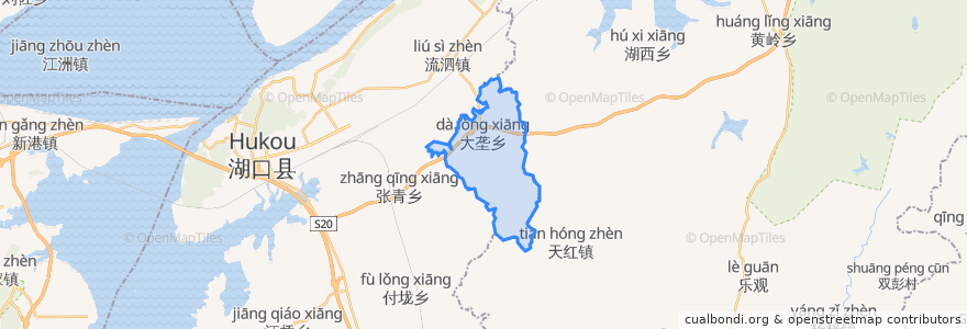 Mapa de ubicacion de 大垄乡.