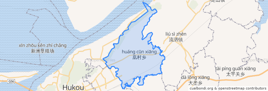 Mapa de ubicacion de 凰村镇.