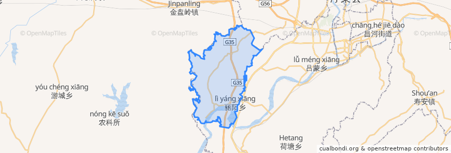 Mapa de ubicacion de Liyang.