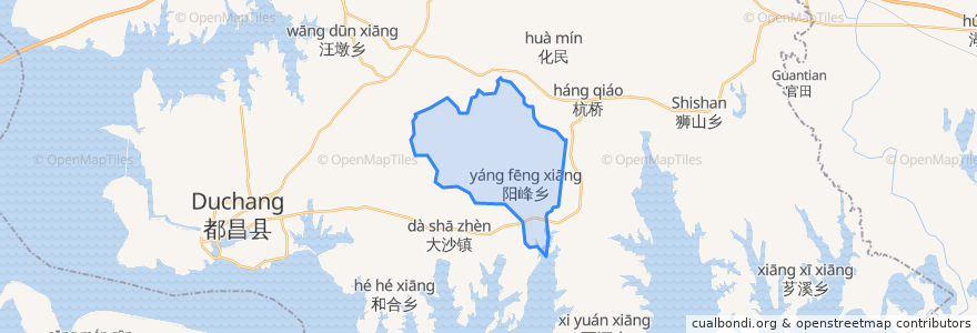 Mapa de ubicacion de 阳峰乡.