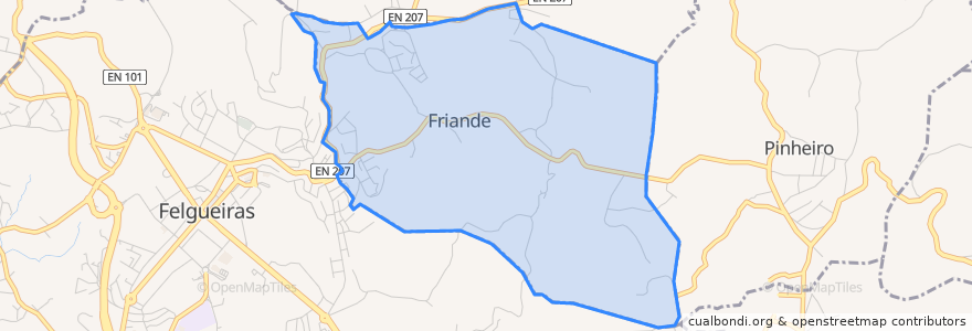 Mapa de ubicacion de Friande.