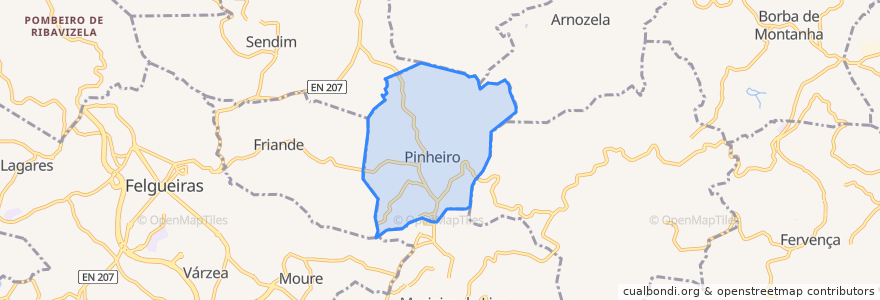 Mapa de ubicacion de Pinheiro.