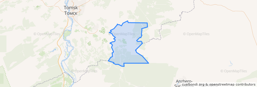 Mapa de ubicacion de Межениновское сельское поселение.