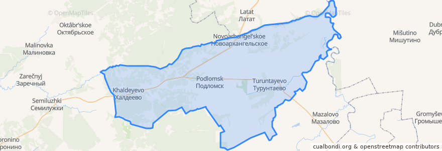 Mapa de ubicacion de Турунтаевское сельское поселение.