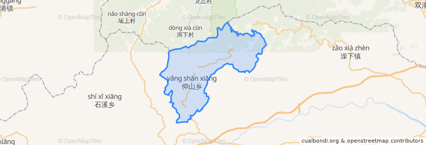 Mapa de ubicacion de 仰山乡.