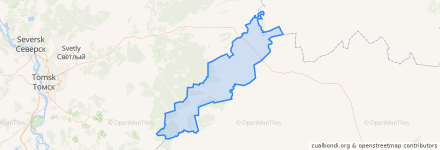 Mapa de ubicacion de Новорождественское сельское поселение.