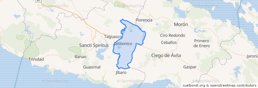 Mapa de ubicacion de Jatibonico.