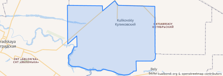 Mapa de ubicacion de Куликовское сельское поселение.