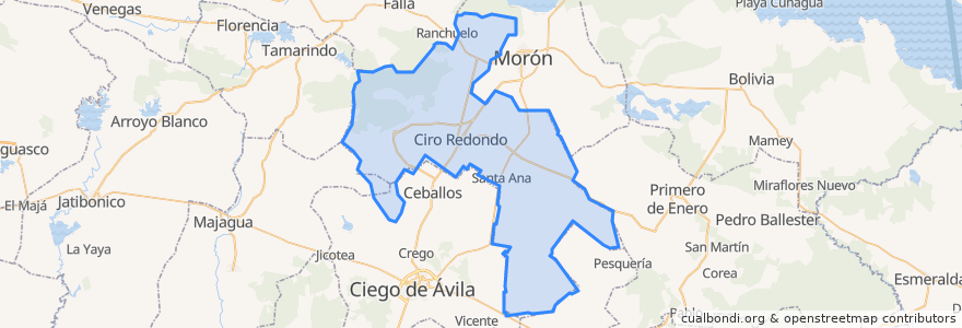 Mapa de ubicacion de Ciro Redondo.