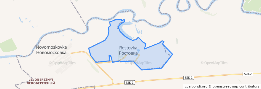 Mapa de ubicacion de Ростовкинское сельское поселение.