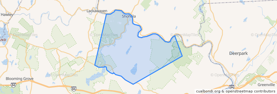 Mapa de ubicacion de Shohola Township.