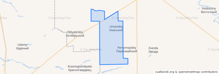 Mapa de ubicacion de Уманское сельское поселение.