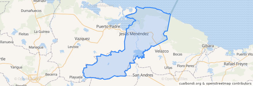 Mapa de ubicacion de Jesús Menéndez.