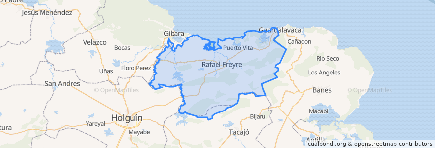 Mapa de ubicacion de Rafael Freyre.