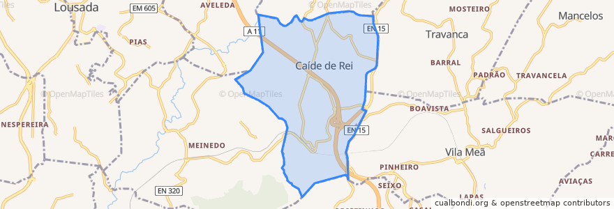 Mapa de ubicacion de Caíde de Rei.