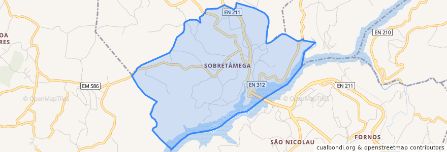 Mapa de ubicacion de Sobretâmega.