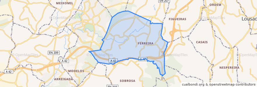 Mapa de ubicacion de Ferreira.