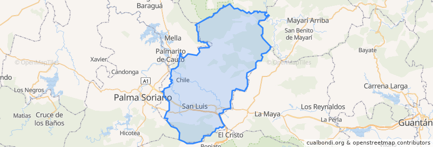 Mapa de ubicacion de San Luis.