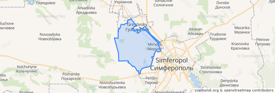 Mapa de ubicacion de Мирновское сельское поселение.