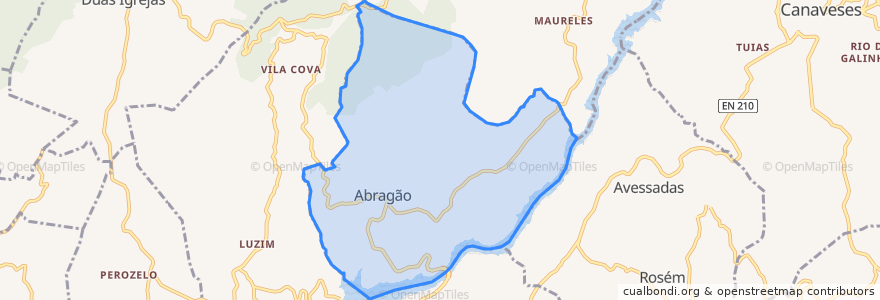 Mapa de ubicacion de Abragão.