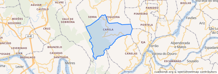 Mapa de ubicacion de Capela.
