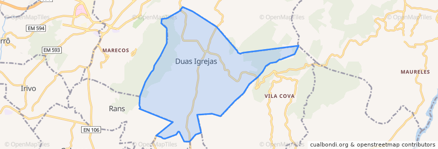 Mapa de ubicacion de Duas Igrejas.