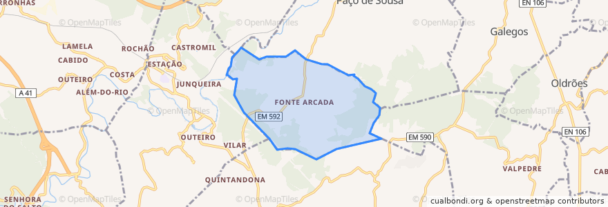 Mapa de ubicacion de Fonte Arcada.