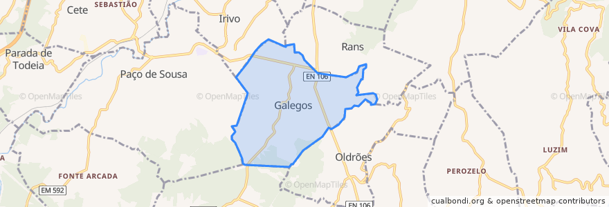 Mapa de ubicacion de Galegos.