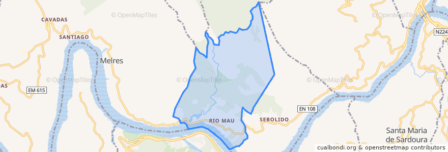 Mapa de ubicacion de Rio Mau.