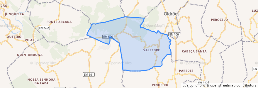 Mapa de ubicacion de Valpedre.