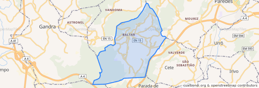 Mapa de ubicacion de Baltar.