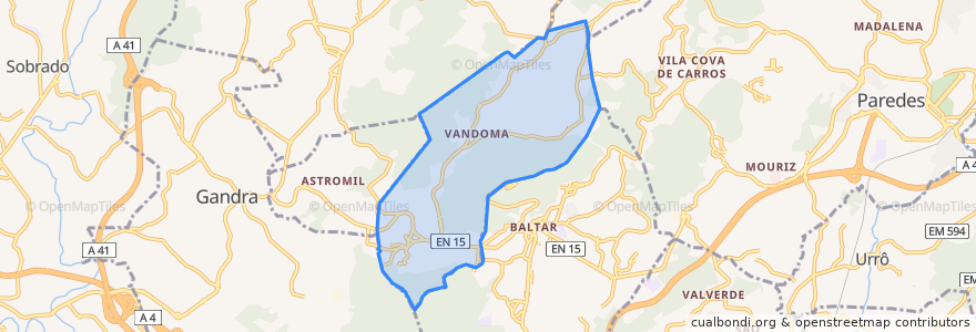 Mapa de ubicacion de Vandoma.