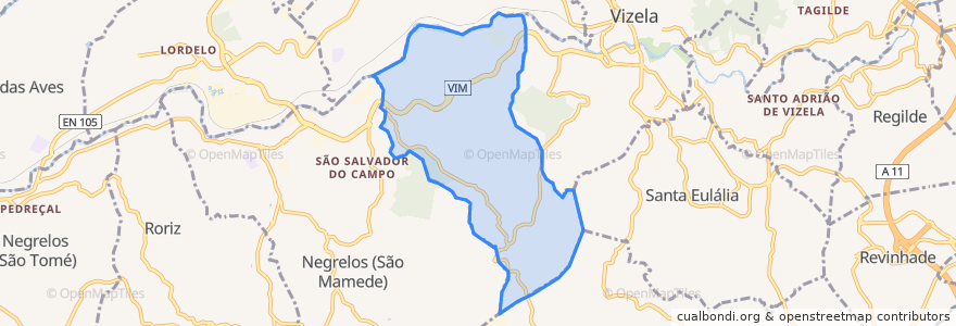 Mapa de ubicacion de Vilarinho.