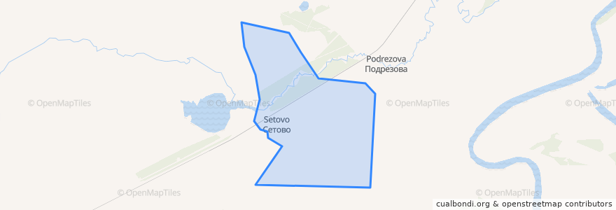 Mapa de ubicacion de Сетовское сельское поселение.