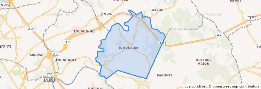 Mapa de ubicacion de Junqueira.