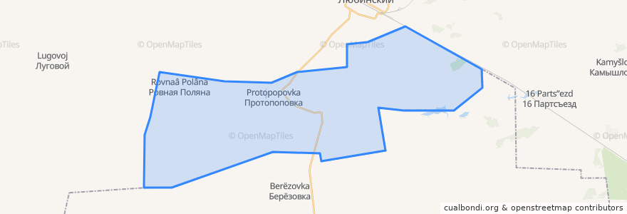 Mapa de ubicacion de Протопоповское сельское поселение.