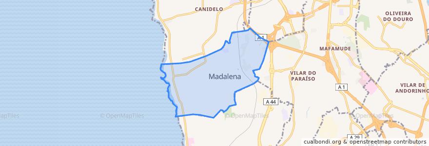 Mapa de ubicacion de Madalena.