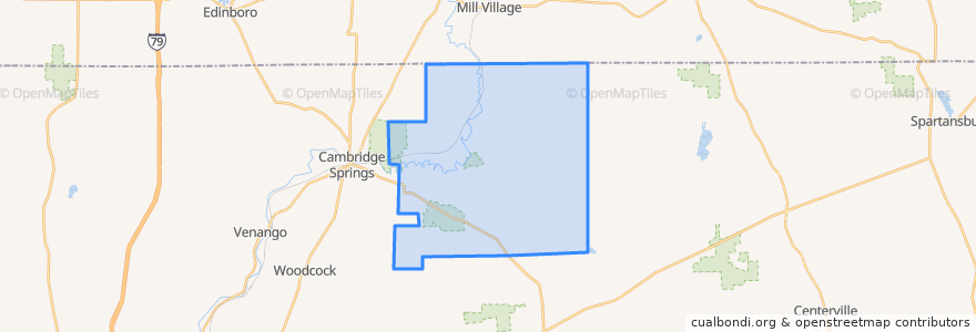Mapa de ubicacion de Rockdale Township.