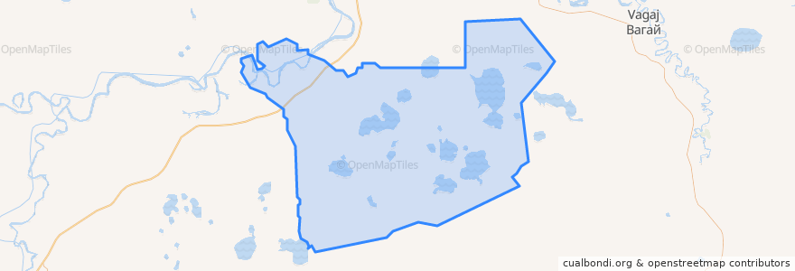 Mapa de ubicacion de Кутарбитское сельское поселение.