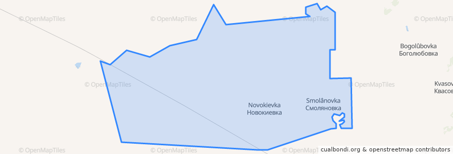 Mapa de ubicacion de Новокиевское сельское поселение.