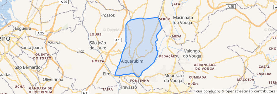 Mapa de ubicacion de Alquerubim.